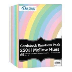 Paper Accents Cardstock Variety Pack 5x7" Rainbow 65lb Mellow Hues 250pc *POSTAGE AS PER ACTUALS Outlet Cheap Pice