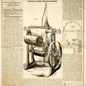 1855 Article Antique Knitting Machine Joseph A. Corwin Invention Machinery YSA2 Finishline Online