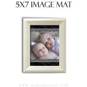 Image Mat Design (5x7) - Classic Black & White Enjoy For Sale