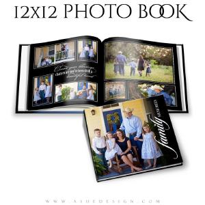 Family Photo Book Template (12x12) - Classic Black Brand New Unisex