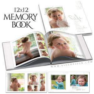 Family Photo Book Template (12x12) - Color Block Low Cost Cheap Pice