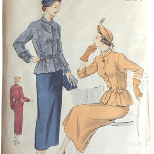 Vintage Vogue Pattern 40s Suit No. 6550 Long Skirt Peplum Jacket Size 14 by Vogue Outlet Manchester Great Sale