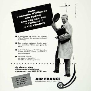 1957 Ad Air France Airways Airline French Travel Businessman European VEN1 Clearance 2025