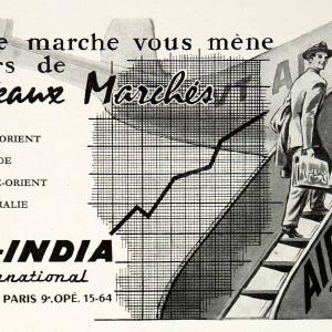 1957 Ad Air India International Airline 7 Rue Scribe Paris Travel Aeroplane VEN7 Outlet Locations