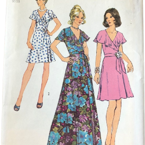 Vintage 70s Wrap Dress Sewing Pattern Simplicity by Simplicity Tumblr Online