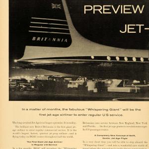 1957 Ad Bristol Aircraft Britannia Airliner Jet Plane - ORIGINAL ADVERTISING TM3 Discount Cheapest Pice