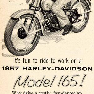 1957 Ad Harley-Davidson Model 165 Motorcycle Milwaukee WI Transportation PSC3 Buy Cheap How Much