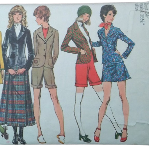 Vintage 70s Womens Suit Sewing Pattern Blazer Midi Mini Skirt Simplicity by Simplicity Ebay