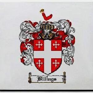 Billings Family Shield / Coat Of Arms Mouse Pad Cheap Sale Big Discount