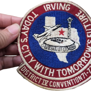 70s Vintage Irving Tx 71-72 Convention Patch Quality Free Shipping Low Pice