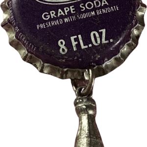 60s Grapette Handmade Arts N Crafts Bottle Cap Brooch 100% Original