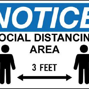 ZING Window/Glass Decal, NOTICE Social 5x7 Sale Comfortable