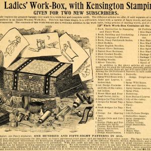 1892 Ad American Agriculturist Subscribers Gift Ladies Sewing Kit Box AAG1 Cheap Online Store