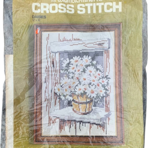 Vintage 1976 Daisies Cross Stitch Kit by Columbia Cheap Sale Reliable