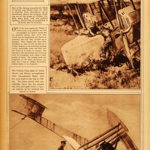 1922 Rotogravure Airplane Transatlantic Flight Alcock Brown Aviation Historic Professional