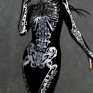 Tribal Paint Skeleton Costume Discount Visit New