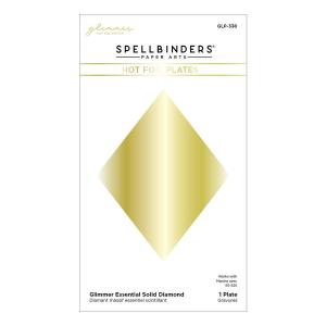 Spellbinders - Glimmer Greetings Collection - Glimmer Hot Foil Plate - Glimmer Essential Solid Diamond Clearance Choice