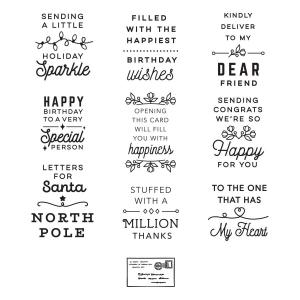 Spellbinders - Parcel & Post Collection - Clear Stamps - Parcel & Post Sentiments Free Shipping Popular