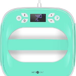 Heat Press Machine for T Shirts, Portable Heat Press - Heat Up Fast & Distribute Heat Evenly, Tshirt Press Machine for Sublimation, HTV, Heat Transfer Projects (Light Green) With Paypal