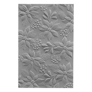 Spellbinders - 3D Embossing Folder - Scenic Poinsettias Reliable