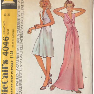 Vintage Halston Dress Pattern 4046 1974 Misses Dress Uncut Sz 14 (bust 36) by McCalls Clearance 2025 New