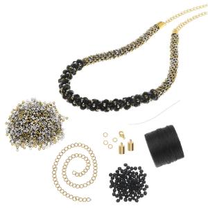 Refill - Deluxe Beaded Kumihimo Necklace - Black Tie - Exclusive Beadaholique Jewelry Kit Free Shipping Factory Outlet