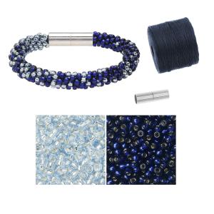 Refill - Graduated Kumihimo Bracelet in Winter Snow - Exclusive Beadaholique Jewelry Kit Discount Shop