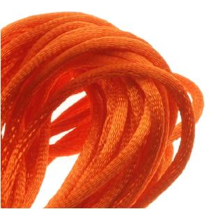 Rayon Satin Rattail 1mm Cord - Knot & Braid - Orange (6 Yards) Clearance Best Seller