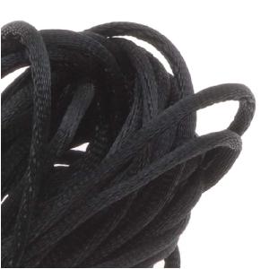 Rayon Satin Rattail 1mm Cord - Knot & Braid - Black (6 Yards) Sale Shop Offer