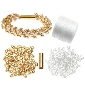 Refill - Deluxe Beaded Kumihimo Bracelet, Gold, - Exclusive Beadaholique Jewelry K Cheap Pice Store