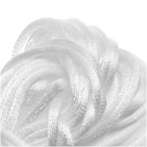 Rayon Satin Rattail 1mm Cord - Knot & Braid - White (6 Yards) Discount Cheapest