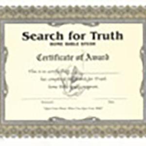 Search for Truth: Completion Certificates (10 Count) Classic Cheap Pice