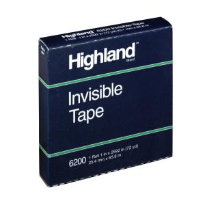 Highland Invisible Tape 6200, 1 in x 2592 in Boxed Cheap Sale Low Pice