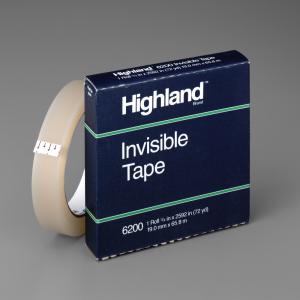 Highland Invisible Tape 6200, 3/4 in x 2592 in Boxed Quality Free Shipping