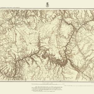 Topographical Map - Arizona Northern Utah Southern Geographical - US Army 1873 - 23 x 26 - Vintage Wall Art Shipping Discount Sale