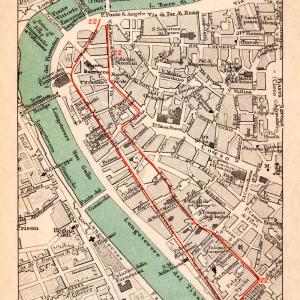 1908 Lithograph Map Plan Italy Rome Tiber River Ponte Sisto St Angelo XGJA5 Cheap Geniue Stockist