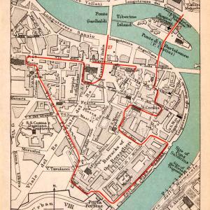 1908 Lithograph Map Rome Tiberine Island Rome Italy Plan Piazza Mastal XGJA5 Cheap Tumblr