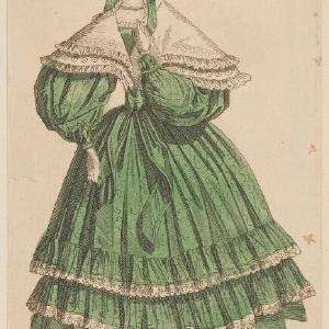 'Social Party Dress', January 1835 Greetings Card Clearance Footlocker Finishline