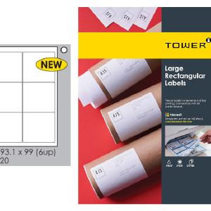 6 Up Label Pack 93x99mm 100 Sheets Of 6 W120 Hot Sale Cheap Pice