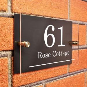 Acrylic Transparent House Name Plate Visit