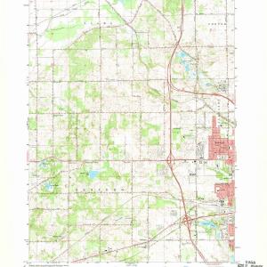 1967 Kalamazoo, MI  - Michigan - USGS Topographic Map v2 Ebay Online