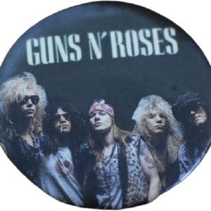 80s Black Guns N Roses Band Graphic Pin Perfect