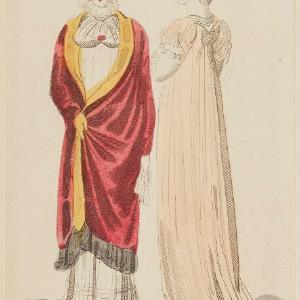 'Fashionable walking & full Dress', November 1806 Greetings Card Best Wholesale For Sale