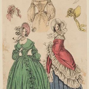 'Fashions for June 1838' Greetings Card Cheap With Credit Card