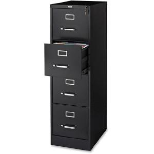 (Scratch & Dent) Lorell Commercial-grade Vertical File - 15" x 22" x 52" - 4 x File Drawer(s) - Letter - Lockable, Ball-bearing Suspension - Black Outlet Amazing Pice
