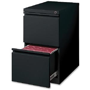 Lorell Outlet Mobile File Pedestal - 15" x 22.9" x 27.8" - Steel - Letter - Recessed Handle, Ball-bearing Suspension, Security Lock - Black Fashionable Online