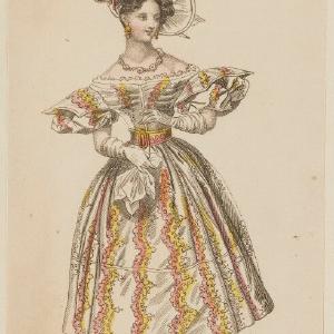 'Dinner Dress', 1832 Greetings Card Visit Cheap Pice