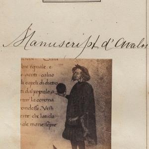 'Detail from Manuscript d'Avalos' Greetings Card For Sale For Sale