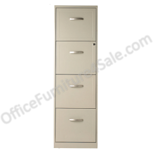 (Scratch & Dent) Realspace Outlet 4-Drawer File Cabinet, 46 3/8"H x 14 1/4"W x 18"D, Stone ( Scrtchh & Dents ) Cheap Sale Excellent