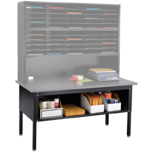 Safco Outlet E-Z Sort Mailroom Furniture, Sorting Table, 28"H x 60"W x 30"D, Black Cheap View